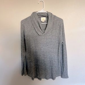 Maeve by Anthropologie Cowlneck Longsleeve Sweater in Gray - Size Small